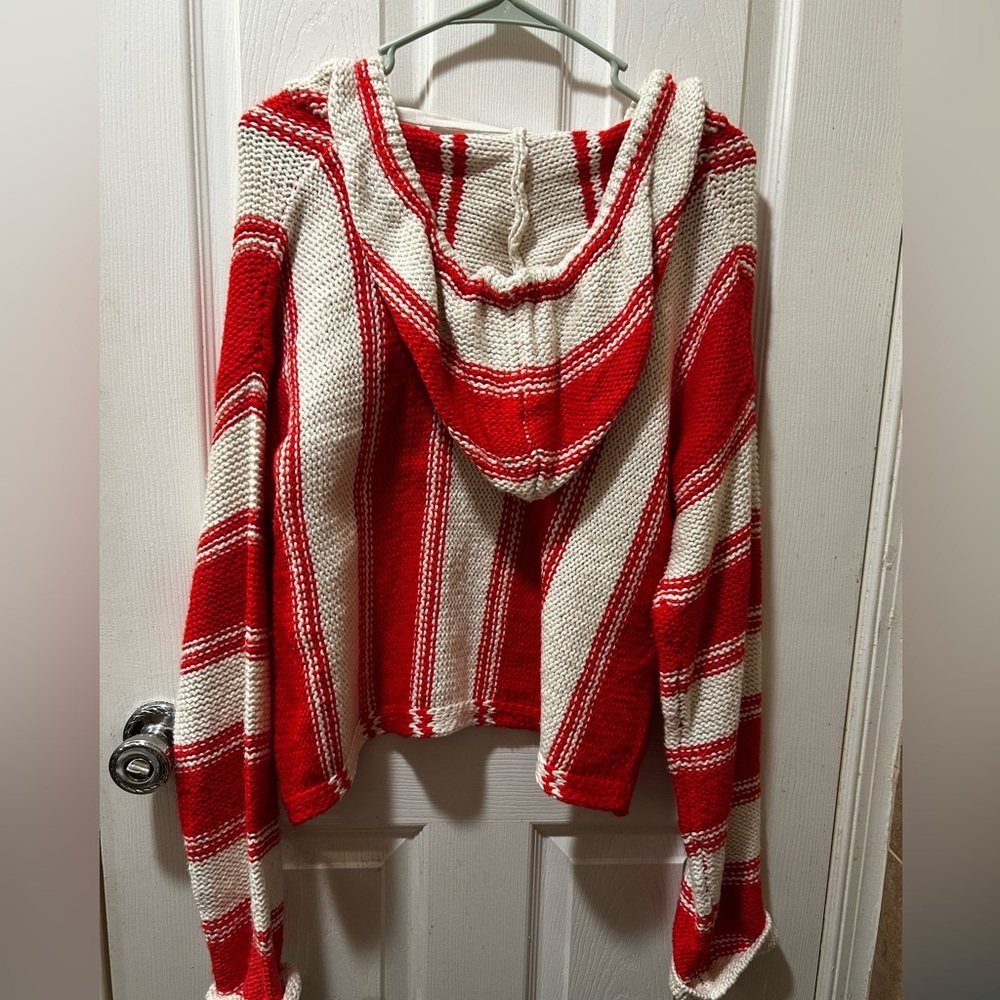 NWT Wildfox Chromatic Stroke Hermosa Sweater L Vintage Lace/Crimson $128 Retail! - Picture 4 of 10